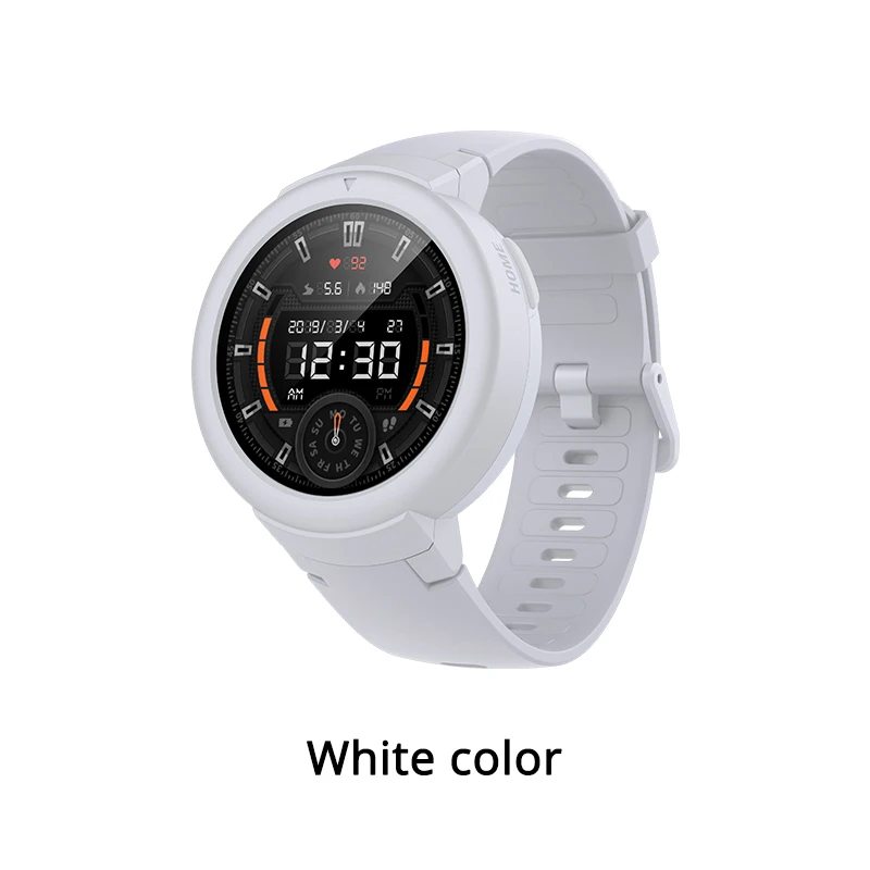 white watch Amazfit Verge Lite английская версия gps Смарт-часы 1," AMOLED экран Улучшенный HR сенсор 20 дней Срок службы батареи - Цвет: white watch