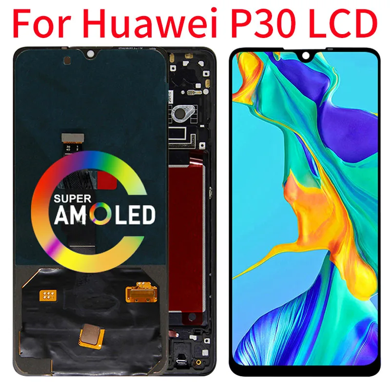 

Для HUAWEI P30 LCD ELE-L29 ELE-L09 ELE-AL00 дисплей сенсорный экран дигитайзер Запасные части для экрана Huawei P30