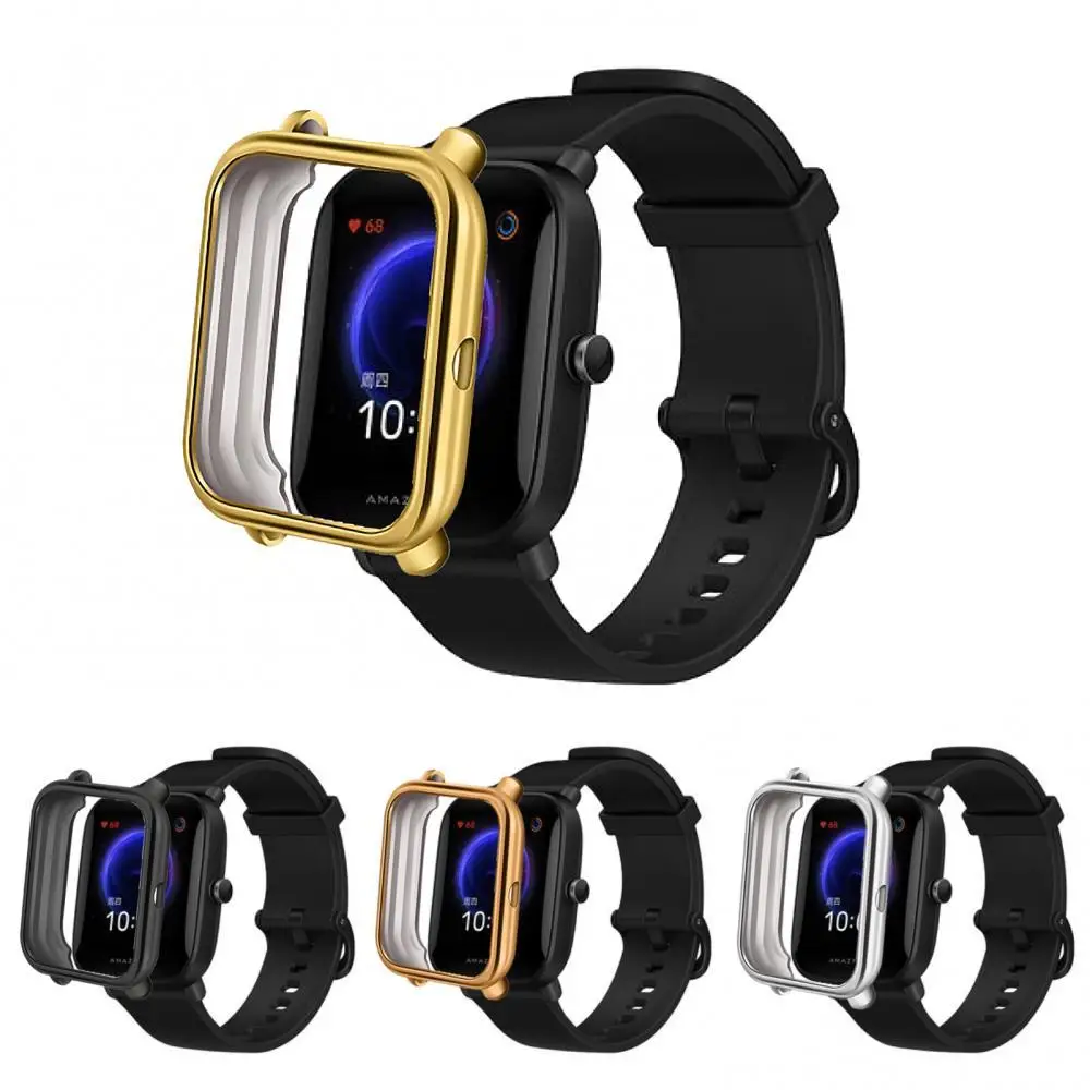 

Full Edge Metal Electroplating Smart Watch Protective Case for Huami AMAZFIT-POP Watch Accessory