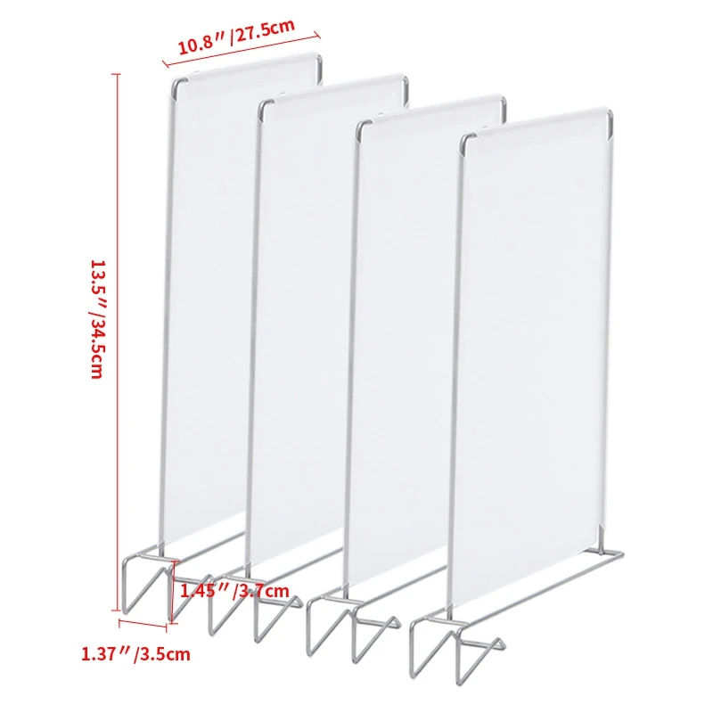 4 шт. разделитель для шкафа полка Экономия пространства полки провода дизайн Pp