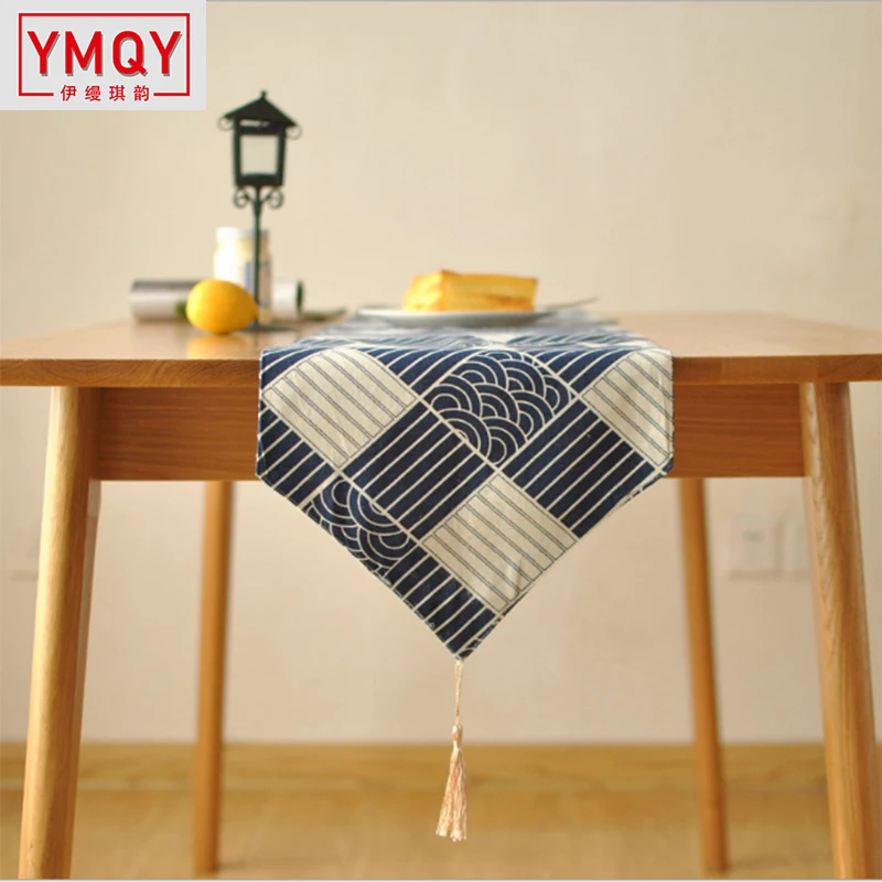 Lychee темно-синий узор волны настольная дорожка простая для дома Свадьба День