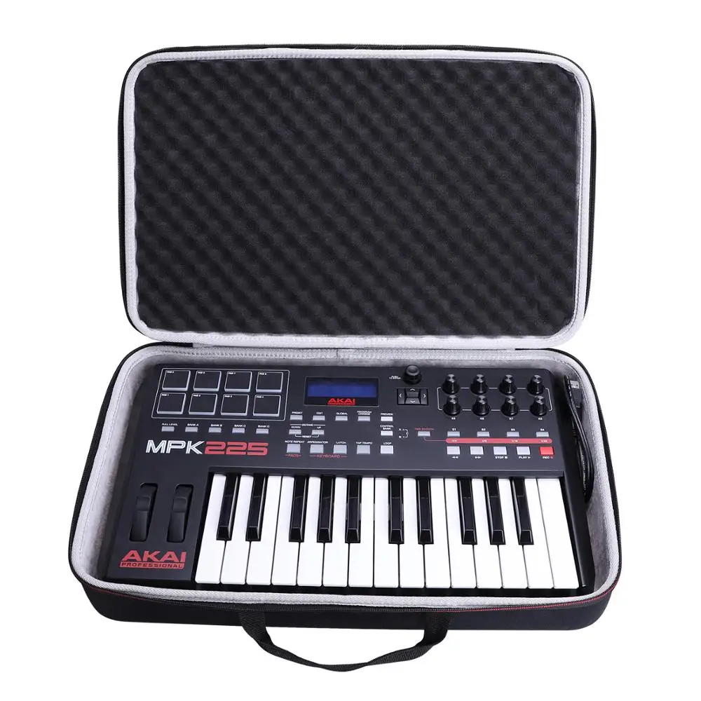 Rígido para Akai Controlador de Placa Ltgem Estojo Profissional Chave Midi Eva Mpk225