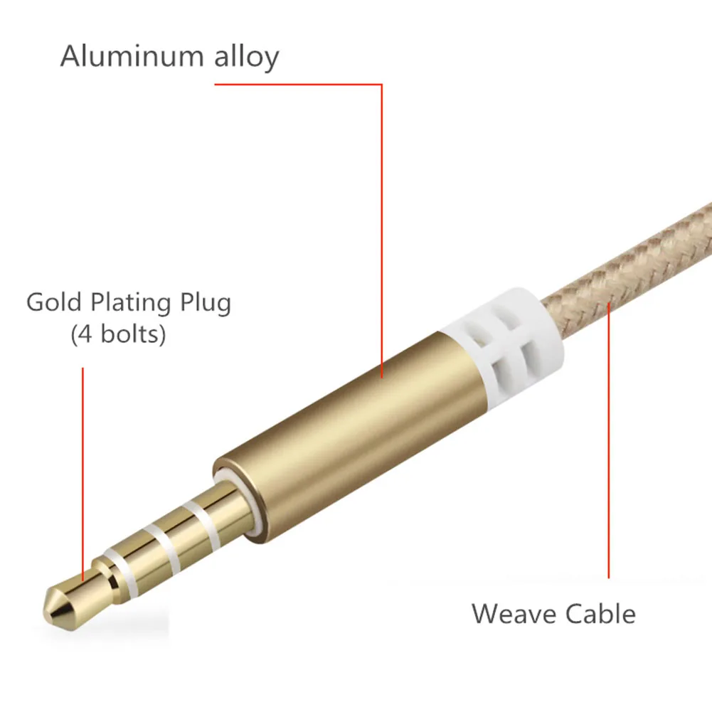 Новый Плетеный Удлинительный аудиоадаптер типа Папа мама 3 5 мм кабель для