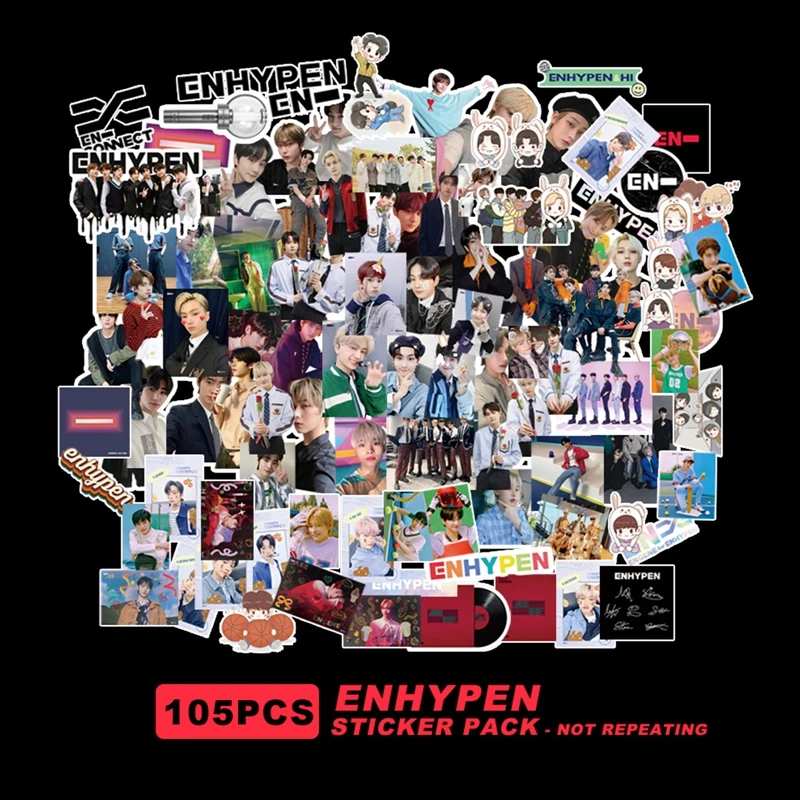 105 листов Enhypen новые специальные Мультяшные наклейки студенческие офисные