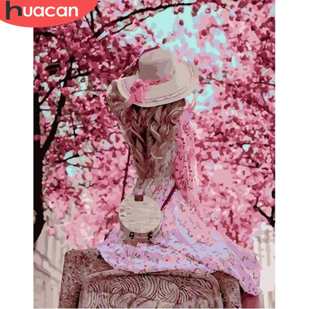 

HUACAN DIY картины по номерам наборы девушка живопись по номерам девушка ручная роспись Картины Искусство рисование на холсте подарок домашний ...