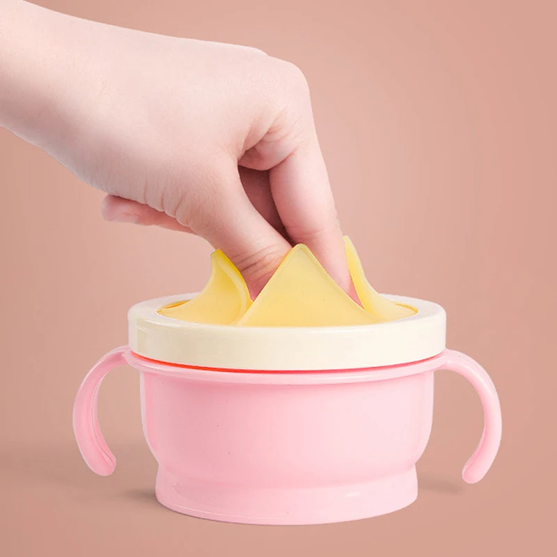 

Children Snack Box Portable Food Storage Container With Lid Baby Silicone Soft Box Snack Bowl Leaked Baby Food Storage