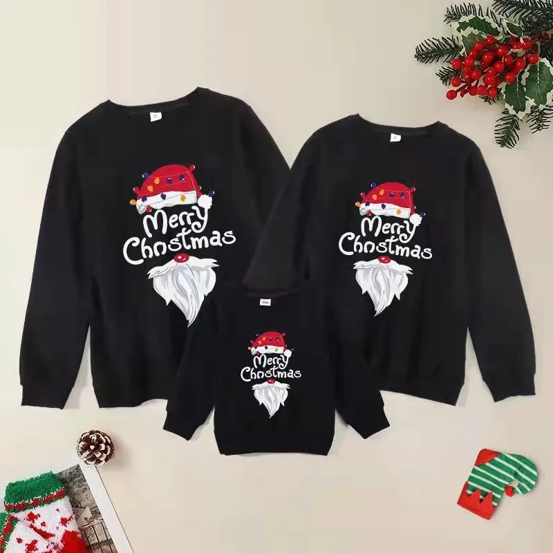 2022 Christmas Sweaters Family Matching Outfits Father Mother Children Xmas Sweatshirts Autumn Mom Mum Baby Mommy and Me Clothes