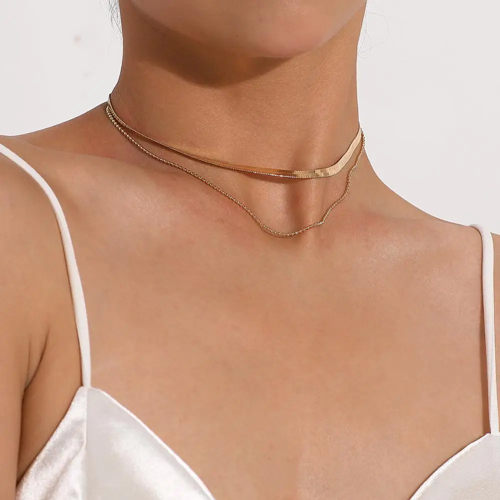 

Lateefah Temperament Metal Twists Multi-layer Simple Necklace Female Fashion Hip-hop Personality Popular Hot Sale Items