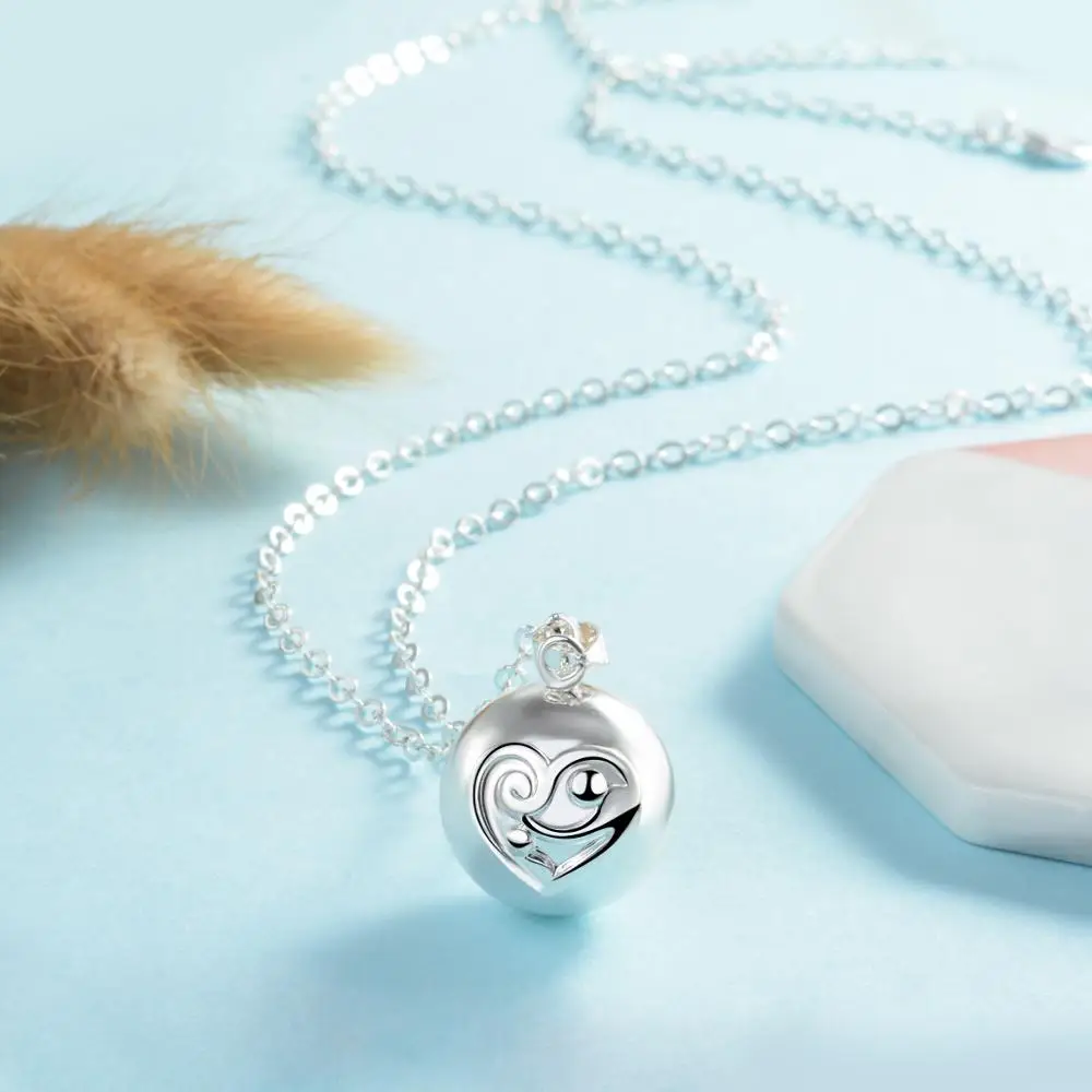 Модное гладкое колье Eudora 20 мм с подвеской в виде шара бола ангела звонящего для