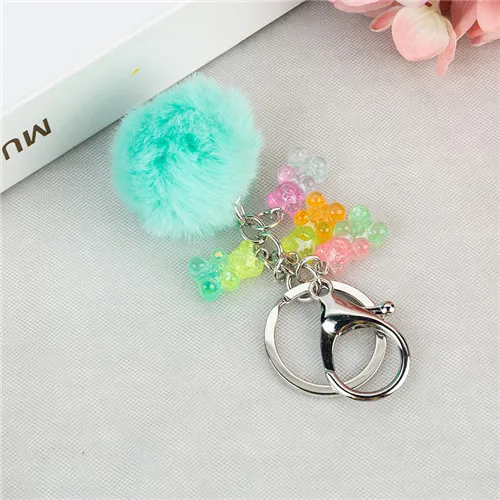 as picture 1 шт. Gummy Bear брелок Flatback смола подвеска амулеты красочные сумки брелок для женщин - Цвет: as picture