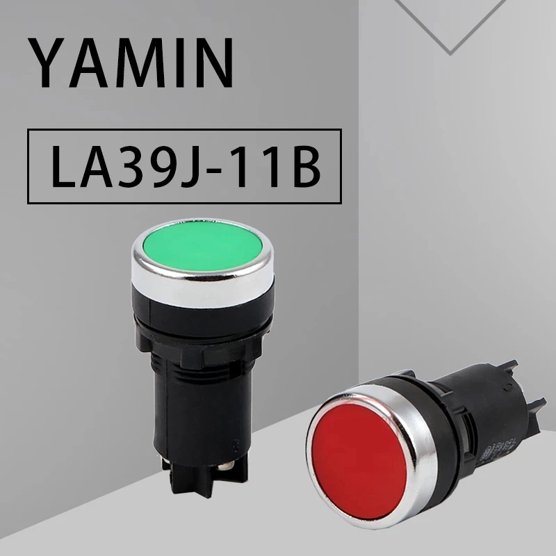 

10pcs 22mm Momentary Reset Electrical Plastic Push Button Switch Green/Red 1NO 1NC 3 Pins Screws Terminals LA39J-11B