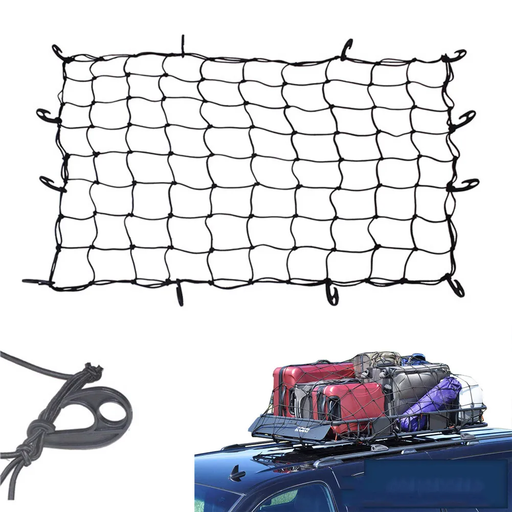 

Cargo Net Bed Tie Down Hooks for Short Bed Car Roof Luggage Truck Net Cover 120x90cm SEC88