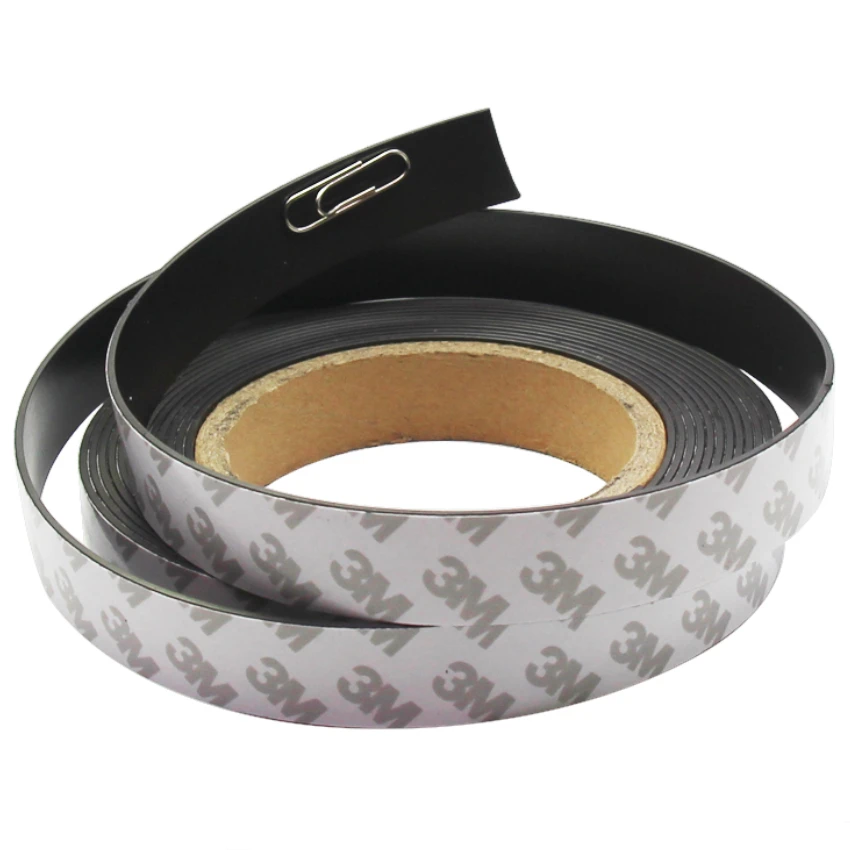 2 Meter 10*1 15*1 20*1 25*1 30*1mm Self Adhesive Flexible Soft Magnetic Strip Rubber Magnet Tape width 10mm/15mm/20mm/25mm/30mm |