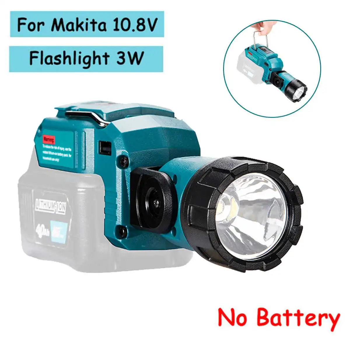구매 10.8-12V 배터리없이 Makita LED 램프 작업 빛 손전등 리튬 충전식 램프 손전등 휴대용 스포트 라이트