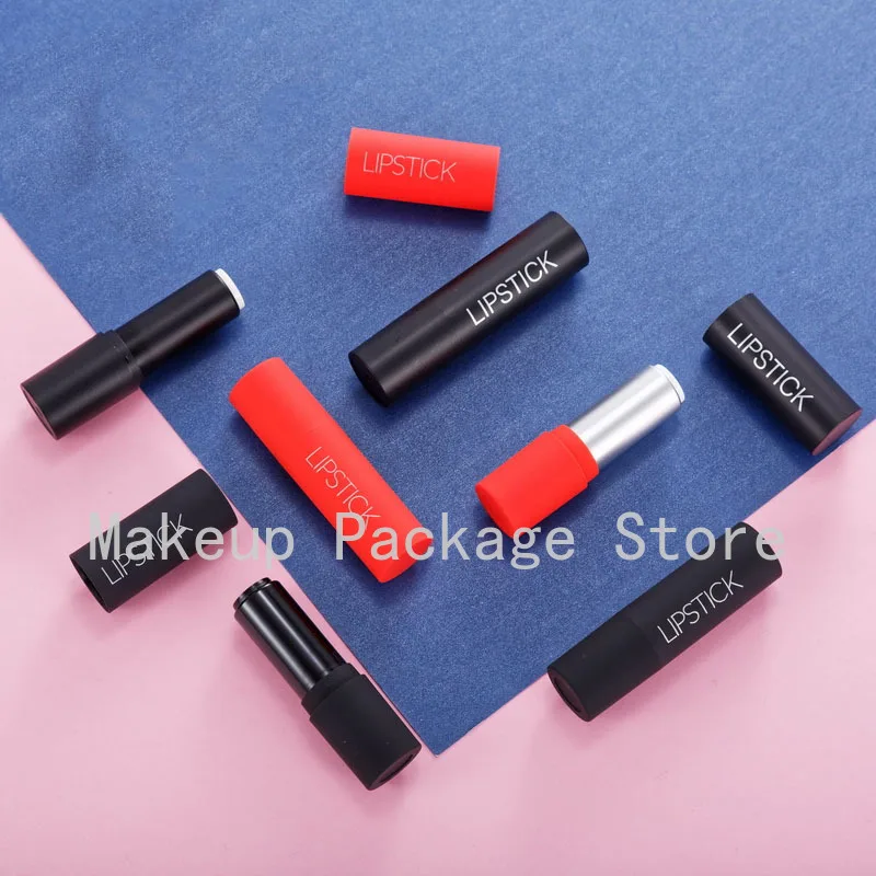 

10/30/50pcs Empty China Style Magnetic Buckle Irregular Red Silver Gold Pink Square Gradient Lipstick Tube 12.1mm Lip Balm
