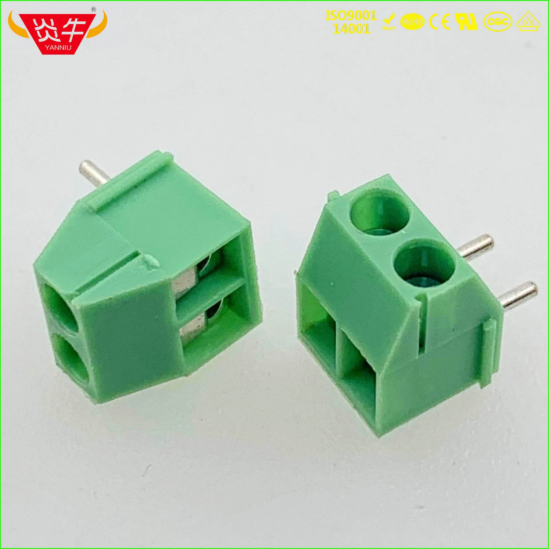 KF350R 3,5 2P 3P PCB универсальные Винтовые клеммные блоки DG350R 3,5 мм 2P 3P Можно прошить Феникс контакт DEGSON KEFA YANNIU