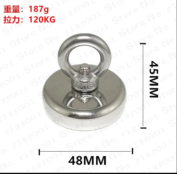 

400/600/800KG Super Strong Magnet Pot Fishing Magnet Salvage Fishing Hook Magnets Strongest Permanent Powerful Magnetic+10M Rope