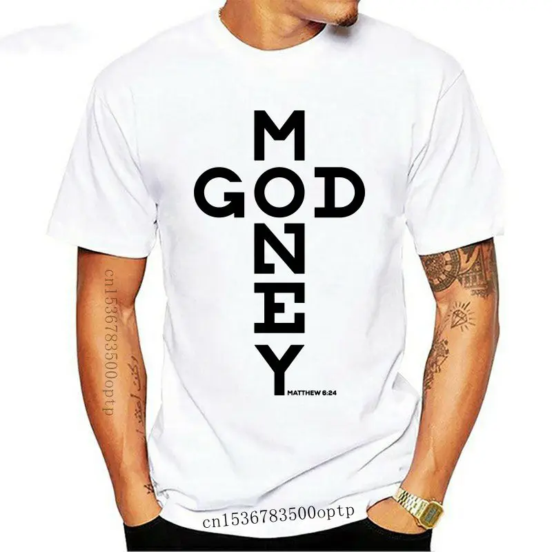 

Дизайнерские футболки на заказ, Лидер продаж, хлопковые мужские футболки с круглым вырезом и надписью God Money, семейные толстовки с коротким р...