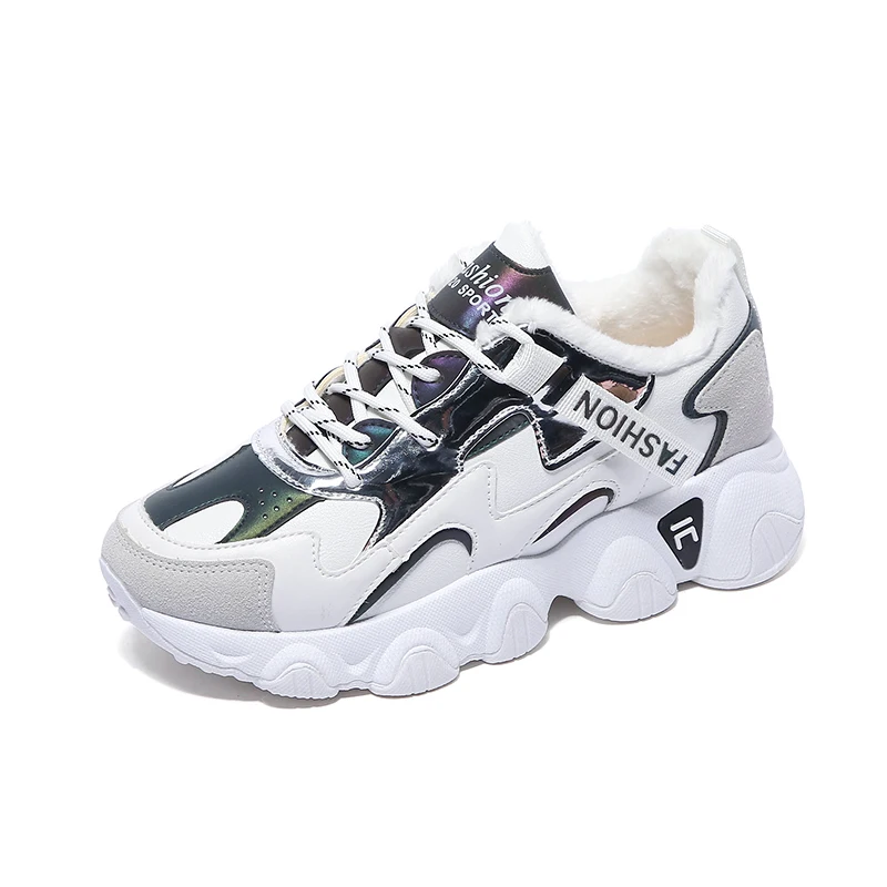 

Winter New Daddy Shoes Female Korean Version Of Wild Students Keep Warm Wild Plus Velvet Running Sports Cotton Shoes Ins