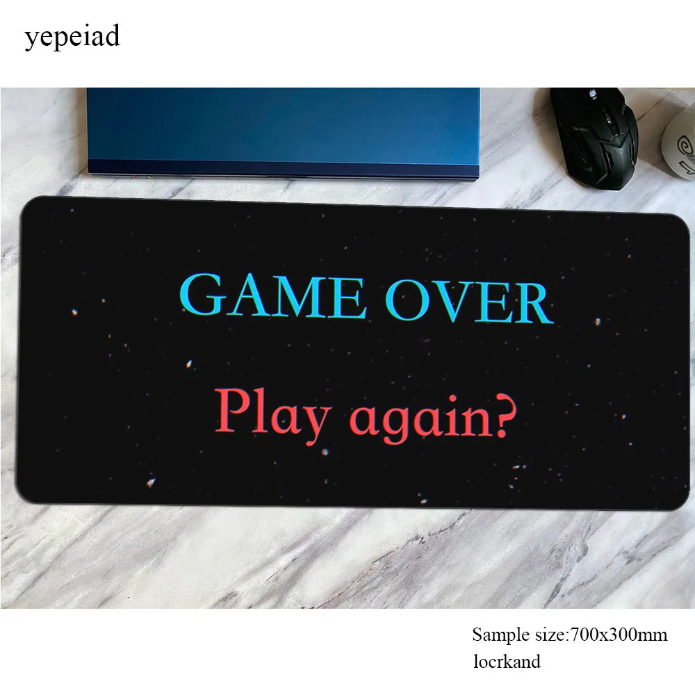 

Game Over mouse pad gamer Mass pattern gaming mousepad 900x400x3mm notbook desk mat home padmouse games pc gamer mats gamepad