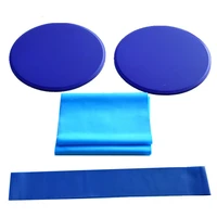3pcs set yoga fitness slide plate elastic belt resistance ring pilates vest line hip training workout household equipment