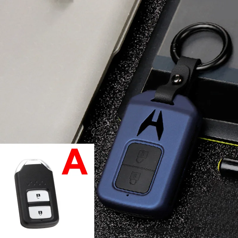 A Blue ABS+ силиконовый для ключа автомобиля чехол для электронный контроллер дросселя для Honda Civic CRV HR-V HRV пилот соглашение о Одиссее 2013- удаленный смарт-ключ чехол - Название цвета: A Blue