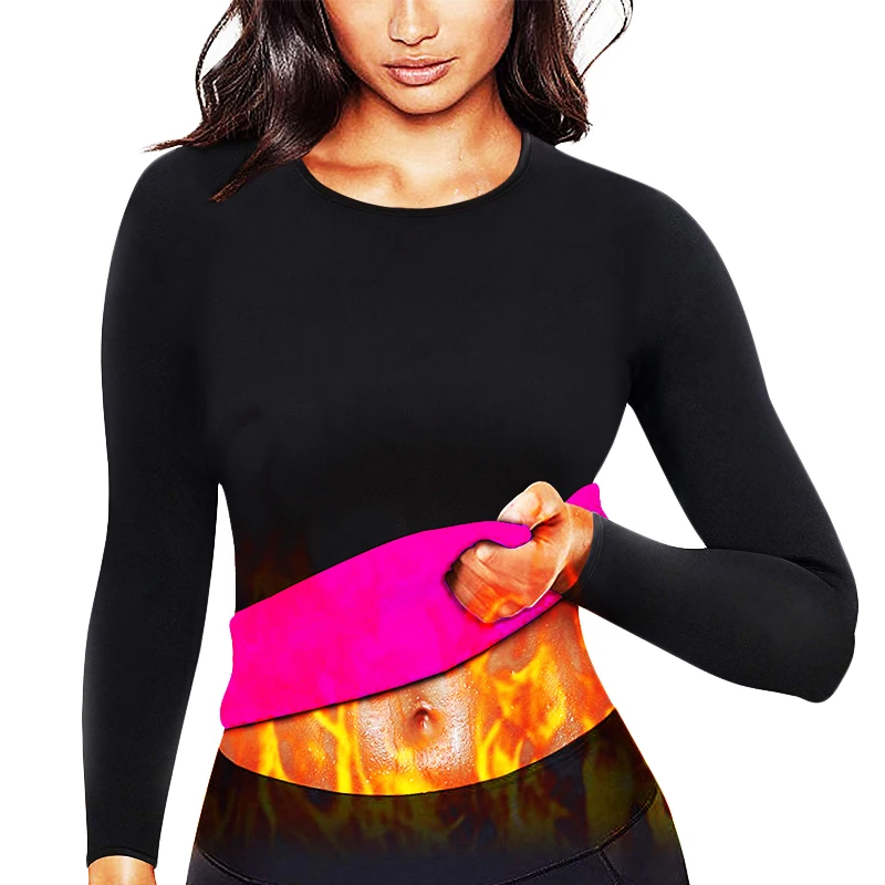 

5XL 4XL Gym Shirts Long Sleeve Shapewear Body Shaper Sports Top Neoprene Sauna Vest Slim Waist Trainer Weight Loss Jacket