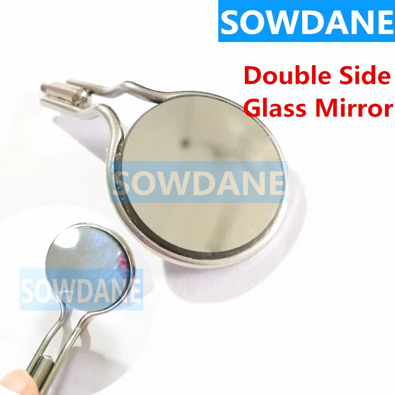 1 pcs Double Side Стоматологическое отбеливание зубов, зеркало для рта, инструмент для осмотра полости рта, инструмент для чистки зубов, уход за полостью рта, гигиена, стекло из нержавеющей стали, зеркало - Цвет: 1 pcs Double Side