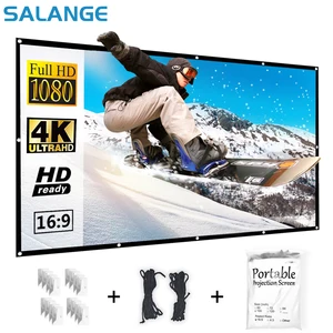 Экран для проектора, складной, 120  150 дюймов, 16:9, из полиэстера