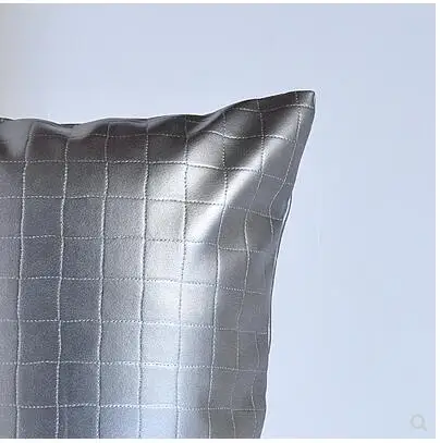 Новинка Простой современный серебристого цвета из искусственной кожи для дивана