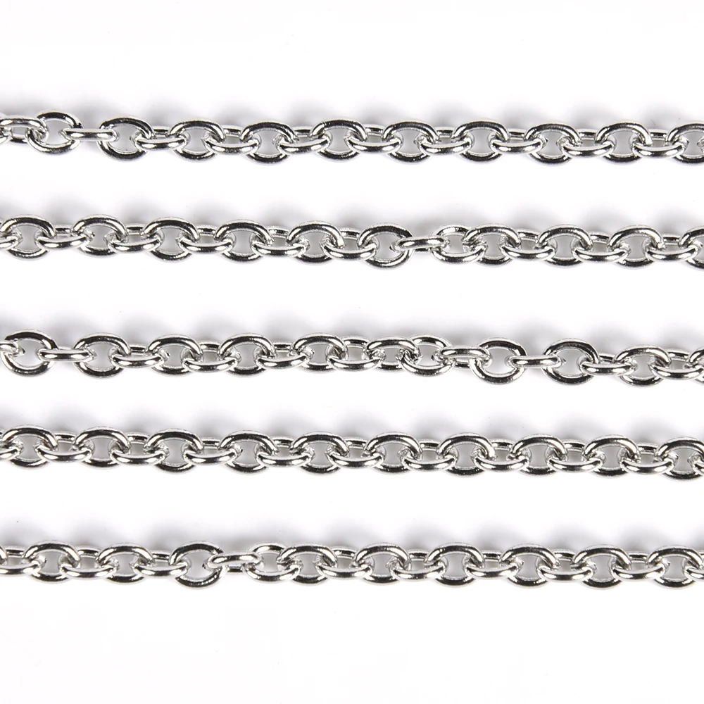 

2-5Meter Stainless Steel Oval Link O Chains For Jewelry Making Supplies Diy Necklace Bracelet Findings Accessories