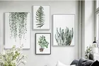 Постер в скандинавском стиле с акварельными растениями и листьями, Картина на холсте тропического зеленого монстера, современное настенное искусство, для крыльца, гостиной