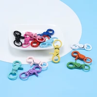 5pcs colorful metal lobster clasps clips bag car key rings connectors key hooks for diy keychain jewelry making accessories