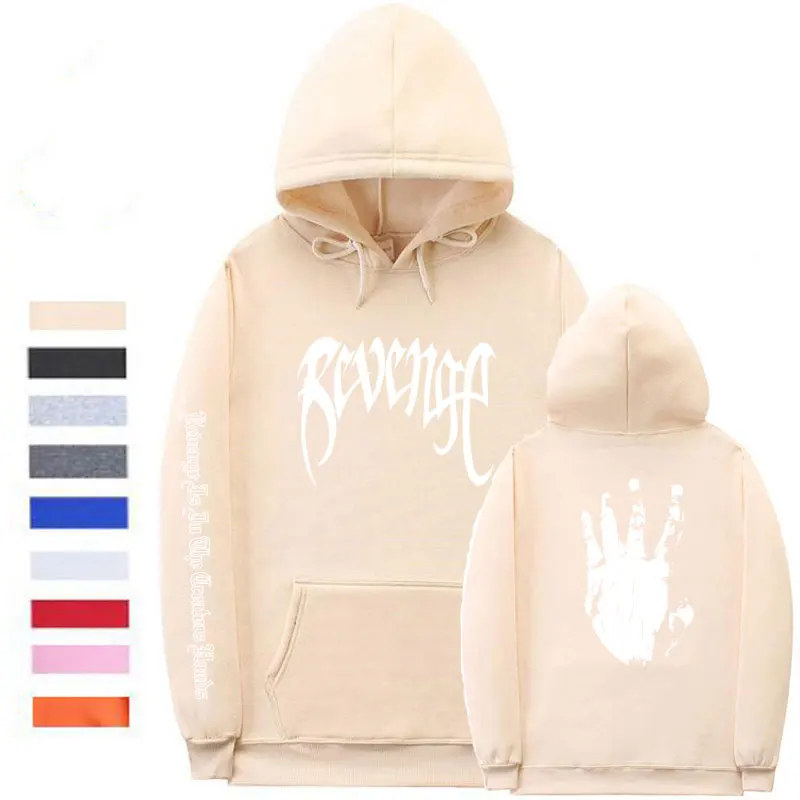 Khaki-BAI012 Xxxtentacion Revenge винтовые манжеты на резинке толстовки для мужчин/женщин уличная Rapper хип хоп свитер с капюшоном - Цвет: Khaki-BAI012