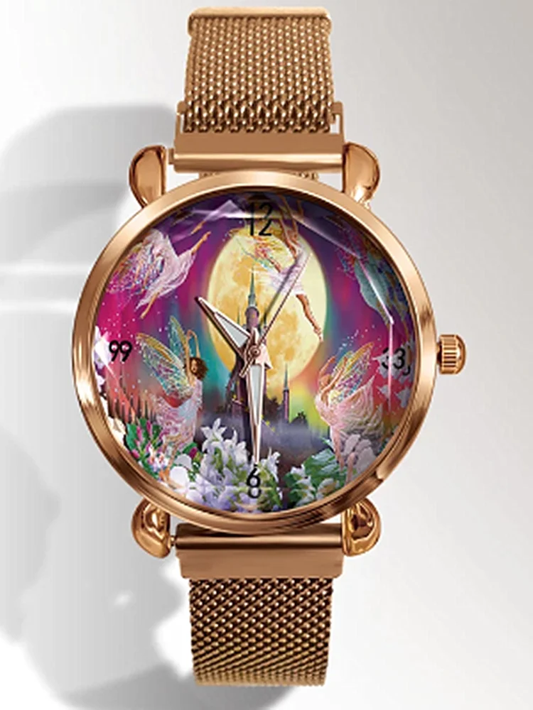 Часы наручные женские кварцевые с сетчатым браслетом модные роскошные Брендовые