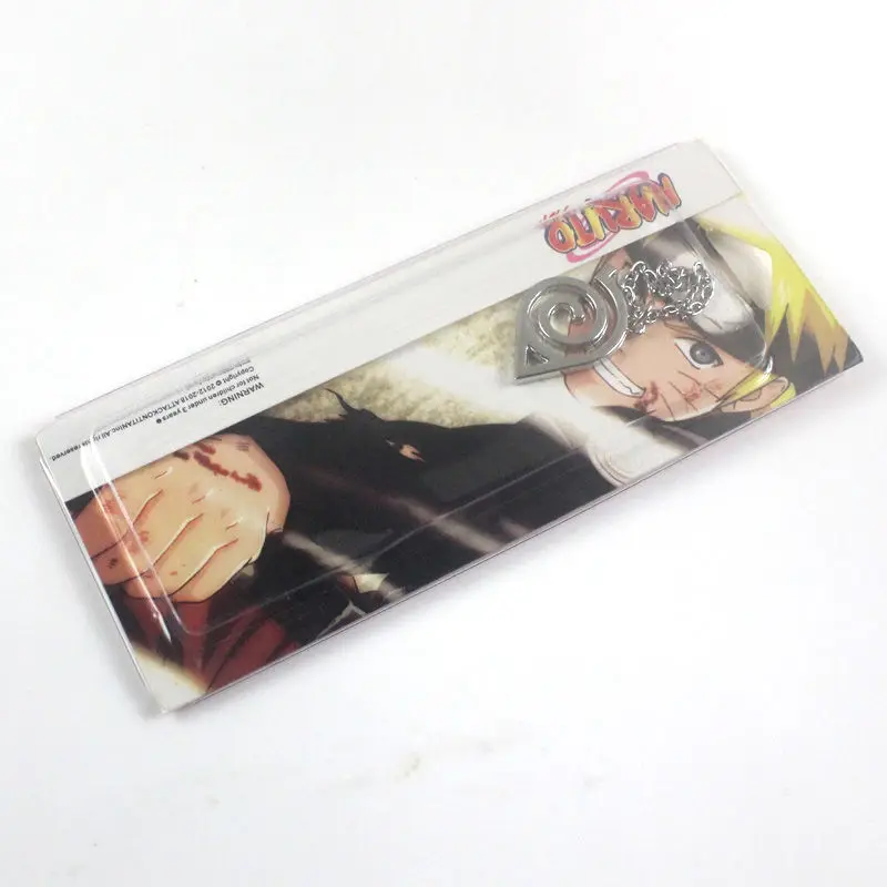 

Action Naruto Metal Hidden Leaf Village Necklace Pendant Toys For Children Cosplay Ninjia Accessories Gift Metal Necklaces