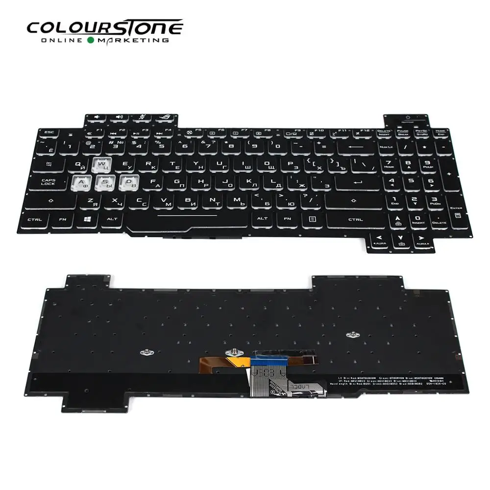Laptop Keyboard ROG GL704 Strix SCAR RU with RGB Backlight spare parts | Компьютеры и офис