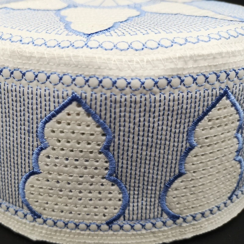Kippot мусульманские синие шляпы изысканные вышитые модные молитвенные шапки для