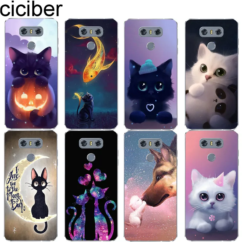 Ciciber Animal Cat для LG G7 G6 G5 G4 V40 V35 V30 V20 THINQ мягкие ТПУ чехлы телефонов чехол K8 K10 K4 K7 2017 2018 K9