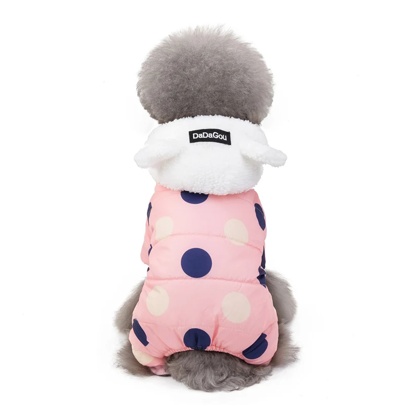Pink Fashion Pet Small Dog Clothes Winter Warm Dog Jacket Harness Chihuahua Puppy Coats XS-XL - Цвет: Pink
