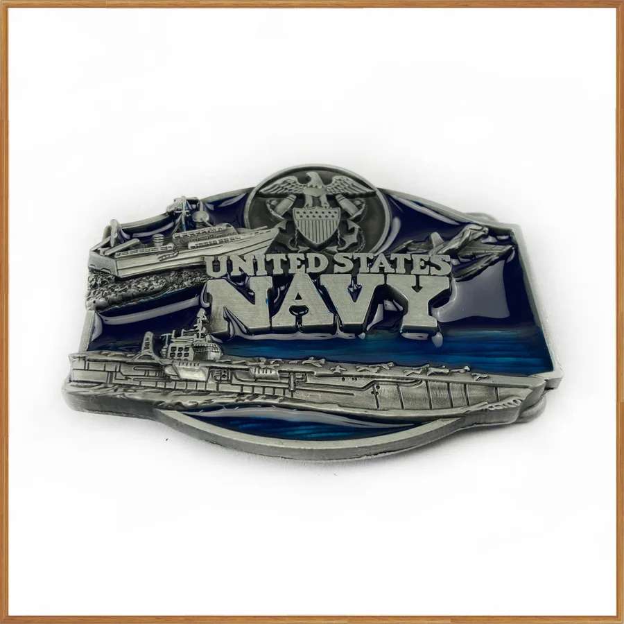 Пряжка из цинкового сплава BuckleClub в стиле ретро США морские военные джинсы