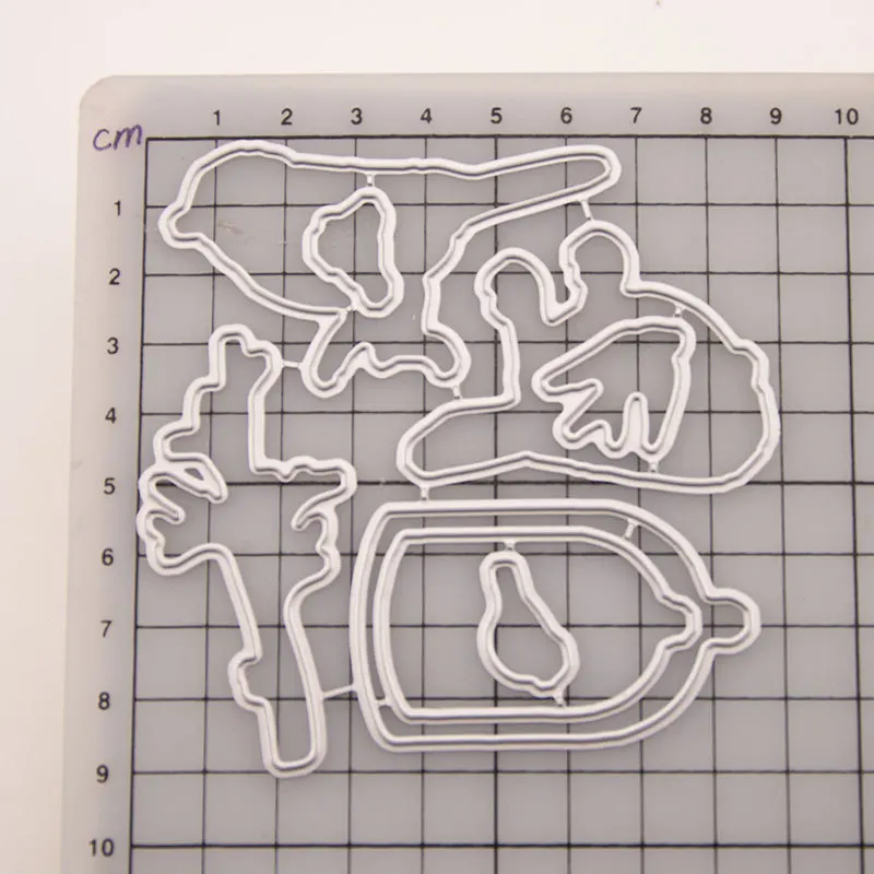 Набор прозрачных резиновых штампов и вырубных Счастливая птица сделай сам
