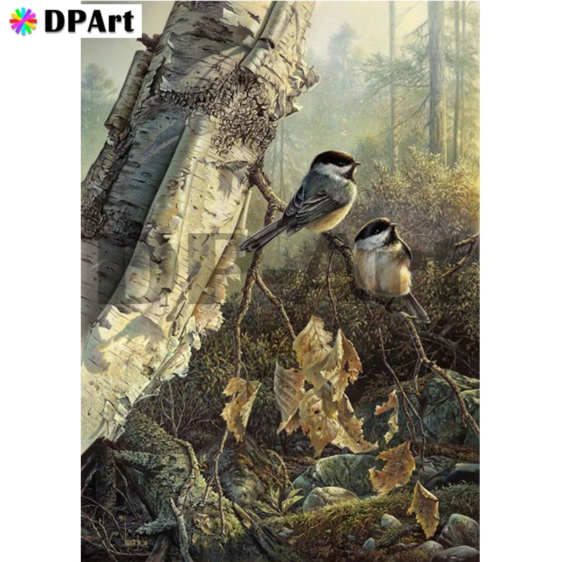 

Алмазная живопись 5D, квадратная/круглая вышивка с птицами, вышивка крестиком, мозаика, картина, искусство, M1608