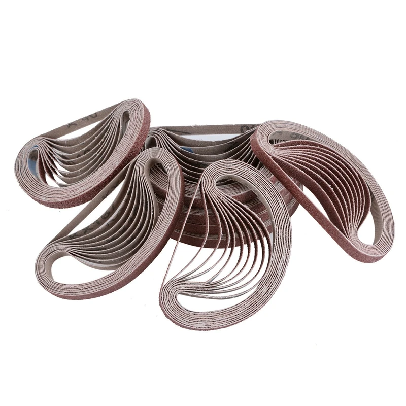 

70 Pcs 7 Grits Sanding Belts 3/8 Inch X 13 Inch Grinding Aluminium Oxide Sander 40-320 Grit