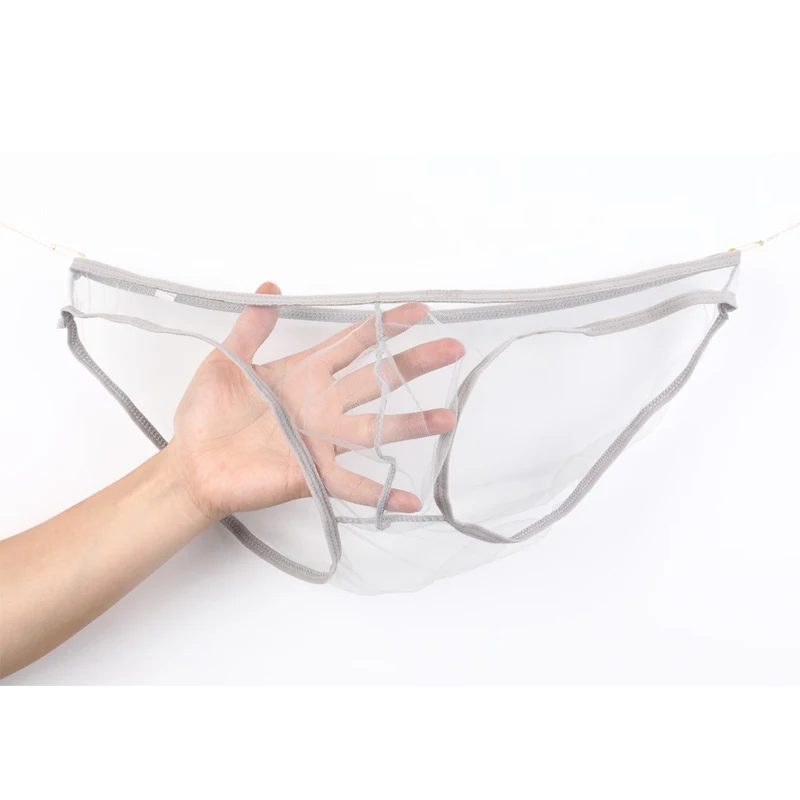 Мужские трусы-танга черные трусы слипы в сетку сексуальное нижнее белье для