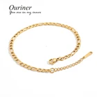 Ножные браслеты из нержавеющей стали для мужчин и женщин, анклеты в стиле хип-хоп, Рэперы, кубинские цепи до щиколотки, окантовка Франко