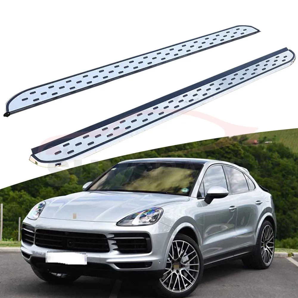 

Боковая подножка для Porsche Cayenne 2019, 2 шт., левая, правая, алюминиевая, боковая педаль