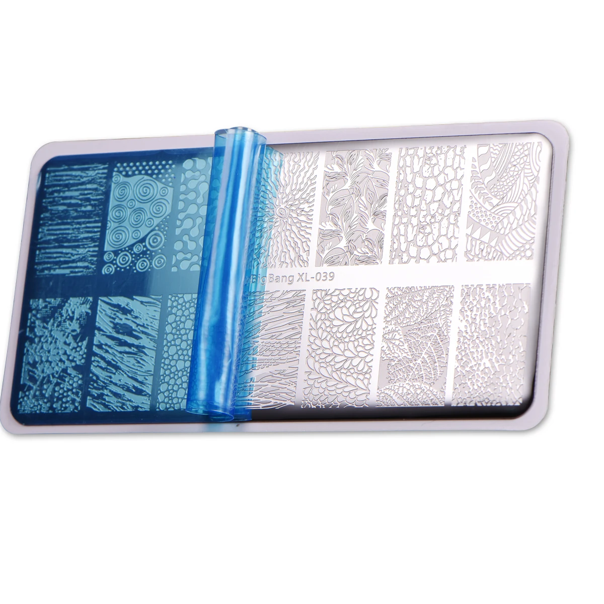 Пластина для стемпинга ногтей 6*12 см в стиле ретро с изображением цветов Листьев