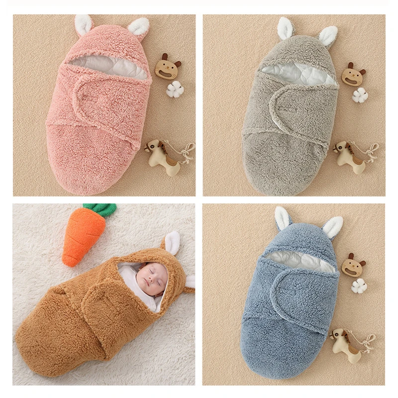 

Soft Newborn Baby Wrap Blankets Baby Sleeping Bag Envelope For Newborn Sleepsack 100% Cotton Thicken Cocoon for Baby 0-6 Months