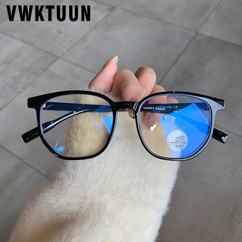 

VWKTUUN TR90 Glasses Frames Men Women Eye Glasses Frame Women Myopia Frames Computer Reading Glasses Anti Blue Light Glasses